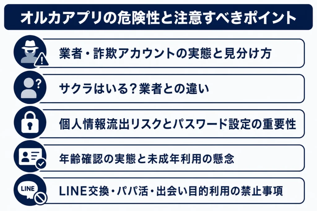 オルカアプリの危険性と注意すべきポイント